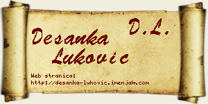 Desanka Luković vizit kartica